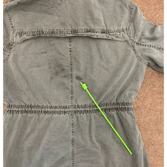 American Eagle Coat Womens M Barn Chore Military Hooded Anorak Parka Faux Fur - Picture 12 of 14